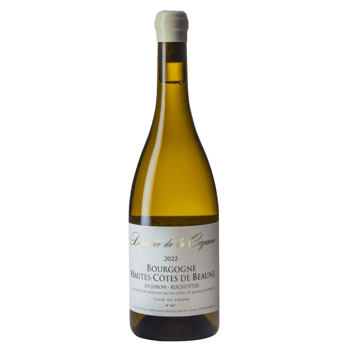 Domaine de la Cozanne Hautes-Côtes de Beaune En Jaron Ruchottes 2022 hvidvin, flaske set forfra på hvid baggrund
